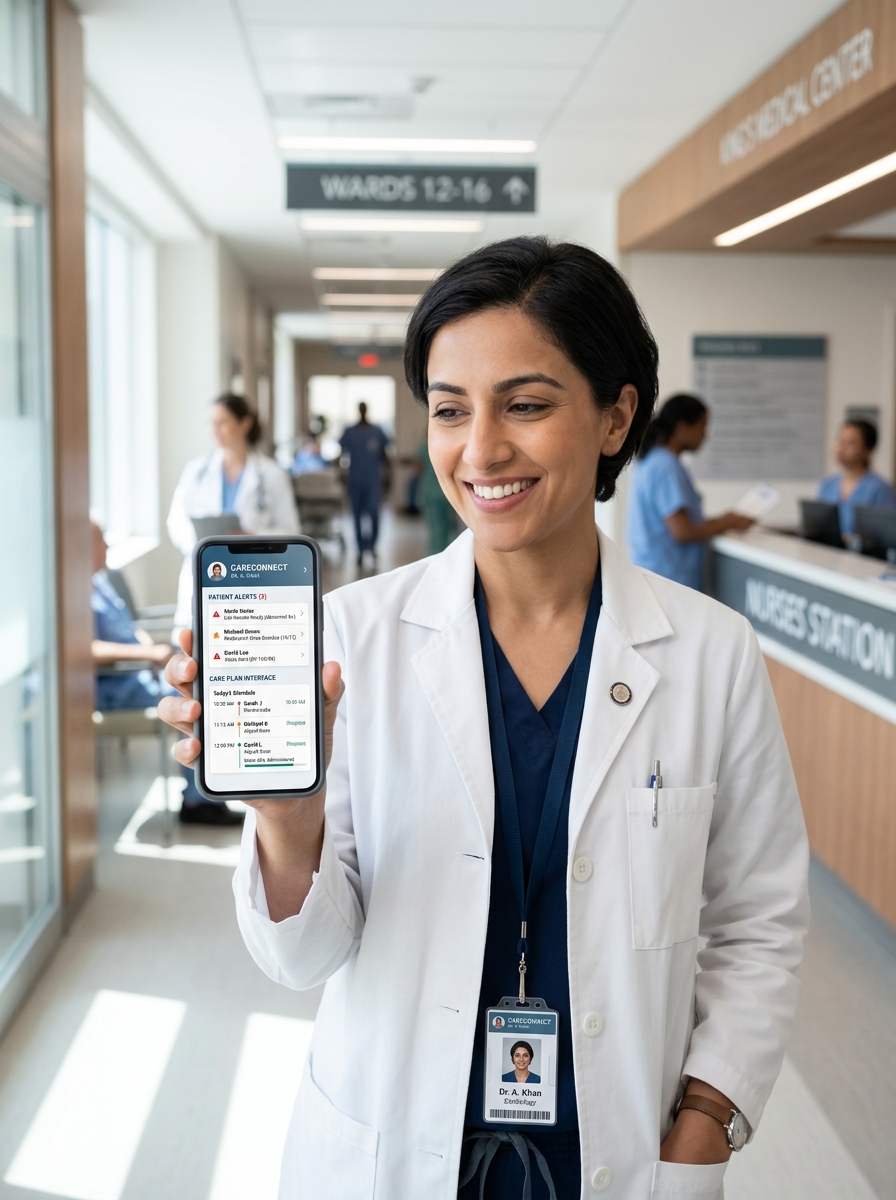 Doctor using CareSaathi AI